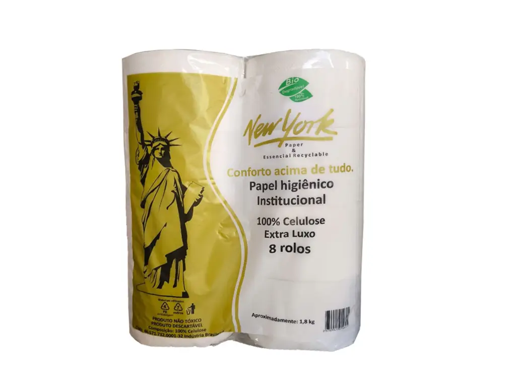 Papel Higiênico Rolão New York C/8 Rolos 100% Celulose