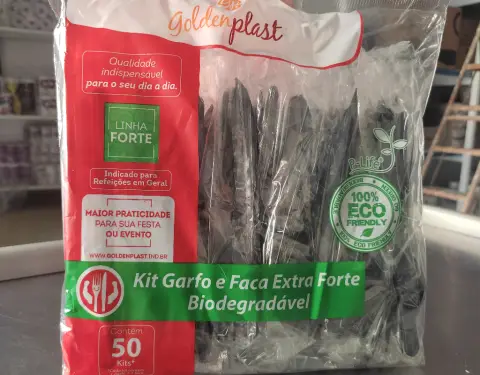 Kit Garfo Faca Preto pct. 50un